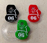 Номерки для ключей №113. Номерки для спортивного клуба в виде боксерской перчатки. Разные цвета. Возможно нанесение Вашего логотипа.