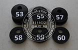 Номерки для ключей №38. Материал номерков - черный акрил. Толщина материала - 3 мм. Диаметр номерка - 20 мм.