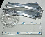 Табличка - карман №101. Материал - акрил прозрачный 3 мм. Полоски - структурный хром.