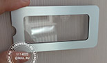 Табличка карман в виде рамки №129. Материал - композит под серебро. Прозрачное защитное стекло 2 мм.